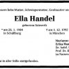 Seiwerth Ella 1904-1992 Todesanzeige